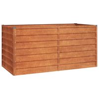 vidaXL Korotettu kukkalaatikko ruoste 160x80x77 cm Corten teräs