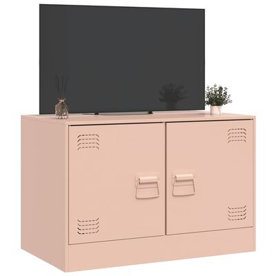 vidaXL TV-taso pinkki 67x39x44 cm teräs