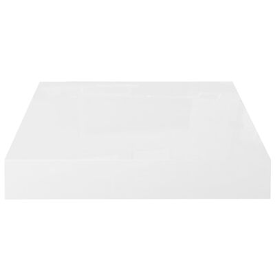 vidaXL Kelluvat seinähyllyt 2kpl korkeakiilto valk. 23x23,5x3,8 cm MDF