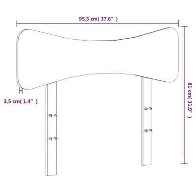 vidaXL Sängynpääty valkoinen 90 cm täysi mänty