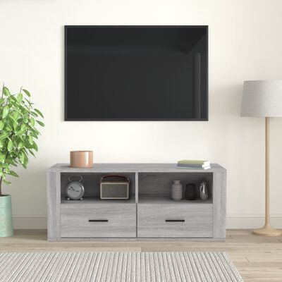 vidaXL TV-taso harmaa Sonoma 100x35x40 cm tekninen puu