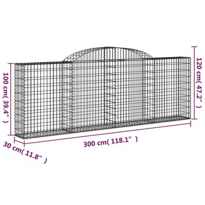 vidaXL Kaarevat kivikorit 13 kpl 300x30x100/120 cm galvanoitu rauta