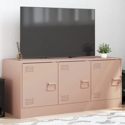 vidaXL TV-taso pinkki 99x39x44 cm teräs