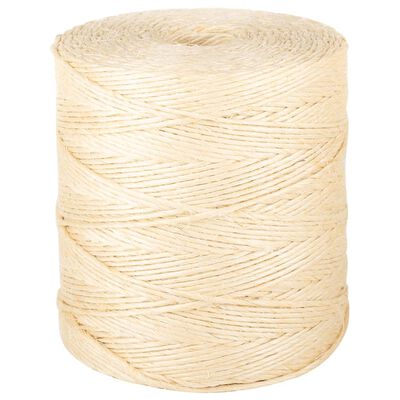 vidaXL Köysi 100 % Sisal 2 mm 1500 m