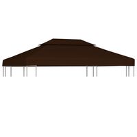 vidaXL Huvimajan katto 2 kerrosta 310 g / m² 4x3 m ruskea