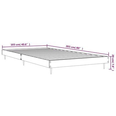 vidaXL Sängynrunko musta 100x200 cm tekninen puu