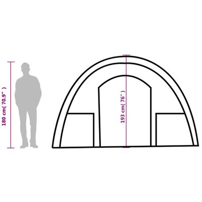 vidaXL Tunneliteltta 4 henkilölle sininen vedenkestävä