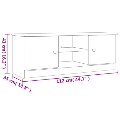 vidaXL TV-taso ALTA 112x35x41 cm täysi mänty