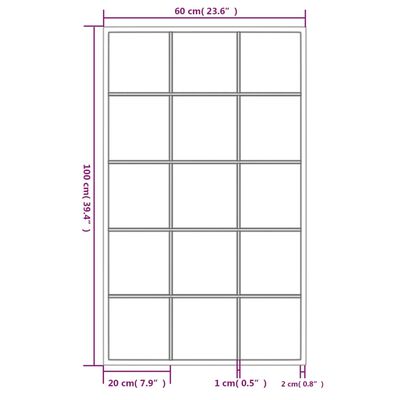 vidaXL Seinäpeilit 4 kpl musta 100x60 cm metalli