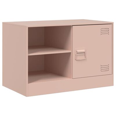 vidaXL TV-taso pinkki 67x39x44 cm teräs