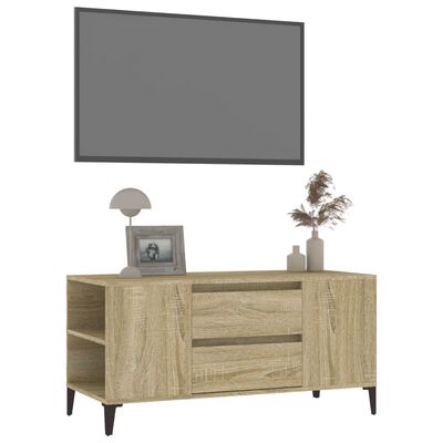 vidaXL TV-taso Sonoma-tammi 102x44,5x50 cm tekninen puu