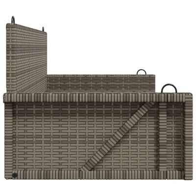 vidaXL Keinupenkki harmaa polyrottinki 119x56x48 cm