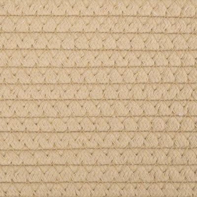 vidaXL Säilytyskori beige ja valkoinen Ø51x33 cm puuvilla