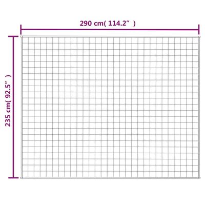 vidaXL Painopeitto vaalea kerma 235x290 cm 15 kg kangas