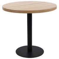 vidaXL Bistropöytä vaaleanruskea 80 cm MDF