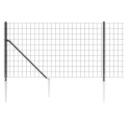 vidaXL Verkkoaita maapiikeillä antrasiitti 0,8x25 m