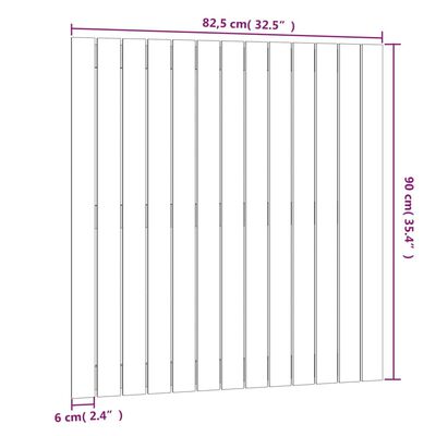 vidaXL Sängynpääty seinälle hunajanruskea 82,5x3x90 cm täysi mänty