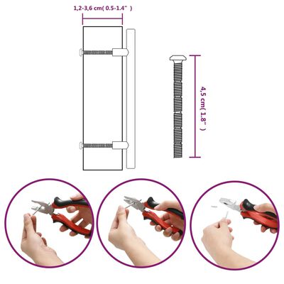 vidaXL Kaapin kahvat 20 kpl pronssi 128 mm ruostumaton teräs