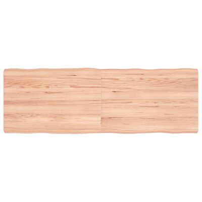 vidaXL Pöytälevy ruskea 120x40x(2-4)cm käsitelty täystammi elävä reuna