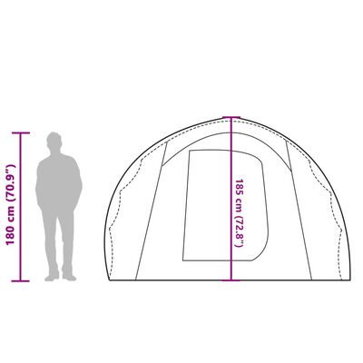 vidaXL Tunneliteltta 4 henkilölle sininen vedenkestävä