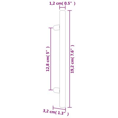 vidaXL Kaapin kahvat 10 kpl pronssi 128 mm ruostumaton teräs