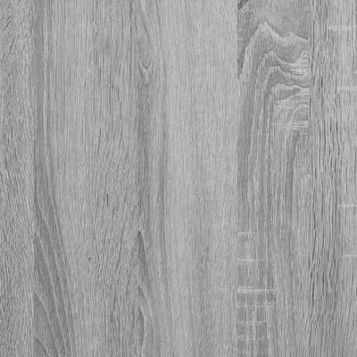 vidaXL Sängynrunko harmaa Sonoma 90x200 cm tekninen puu ja metalli