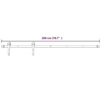 vidaXL Liukuovi asennustarvikkeineen 90x210 cm täysi mänty