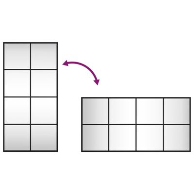 vidaXL Seinäpeili musta 40x80 cm suorakulmio rauta