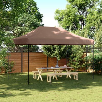 vidaXL Taitettava pop-up juhlateltta ruskea 440x292x315 cm