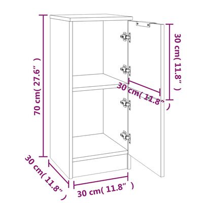 vidaXL Senkit 2 kpl betoninharmaa 30x30x70 cm tekninen puu