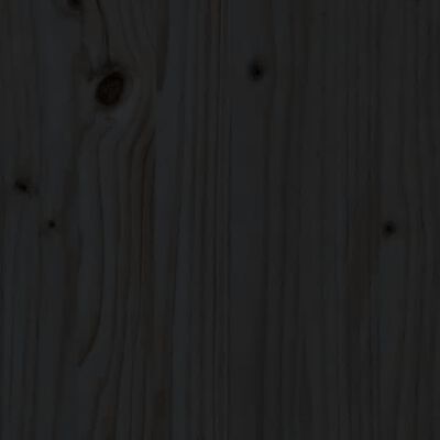 vidaXL Hiekkalaatikko istuimilla musta neliö täysi mänty