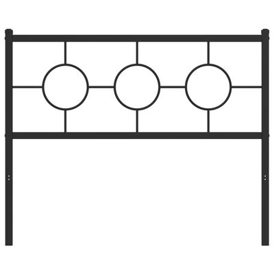 vidaXL Metallinen sängynpääty musta 107 cm