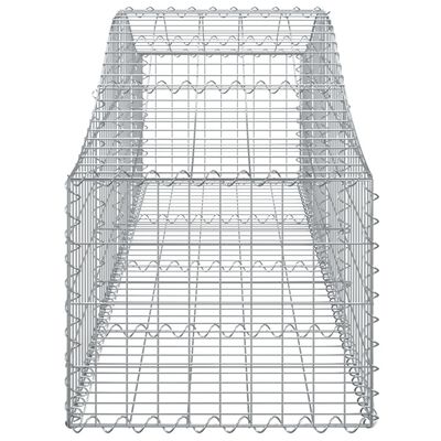 vidaXL Kaarevat kivikorit 4 kpl 200x50x40/60 cm galvanoitu rauta