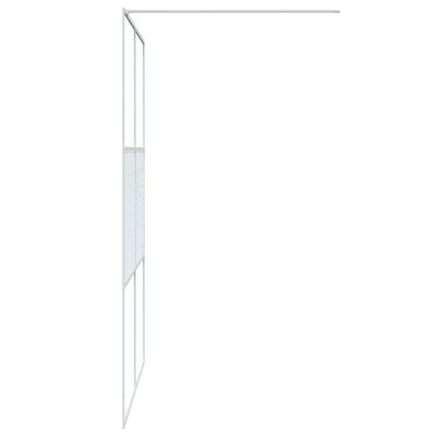 vidaXL Walk-in suihkuseinäke valkoinen 140x195 cm kirkas ESG-lasi