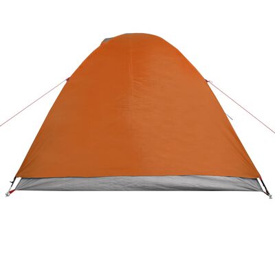 vidaXL Retkiteltta 2 hengelle harmaa/oranssi 264x210x125 cm 185T tafti