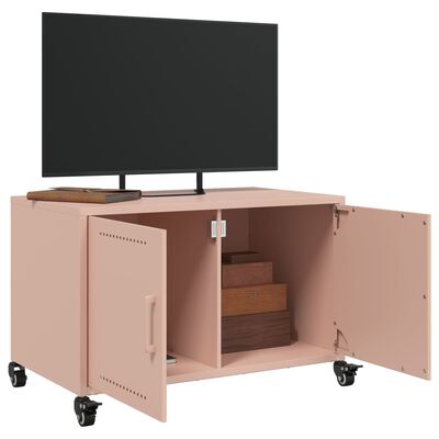 vidaXL TV-taso pinkki 68x39x43,5 cm teräs