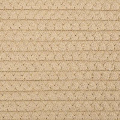 vidaXL Säilytyskori beige ja valkoinen Ø40x35 cm puuvilla