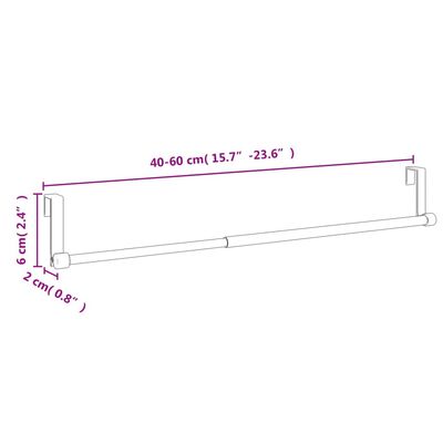 vidaXL Verhotangot 2 kpl valkoinen ja hopea 40-60 cm alumiini