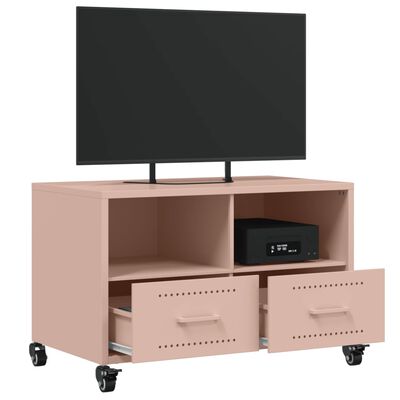 vidaXL TV-taso pinkki 68x39x43,5 cm teräs