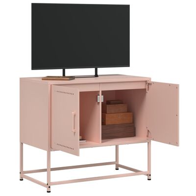 vidaXL TV-taso pinkki 68,5x39x60,5 cm teräs