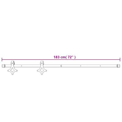 vidaXL Liukuovi asennustarvikkeineen 80x210 cm täysi mänty