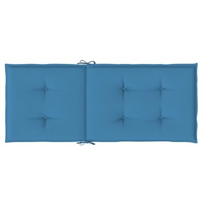 vidaXL Korkeaselkätuolin tyynyt 4 kpl sininen 120x50x4 cm kangas