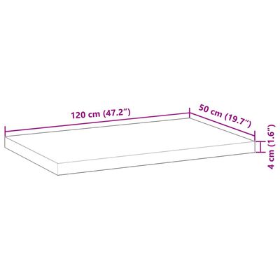 vidaXL Kylpyhuoneen pöytälevy 120x50x4 cm öljytty täysi akasiapuu