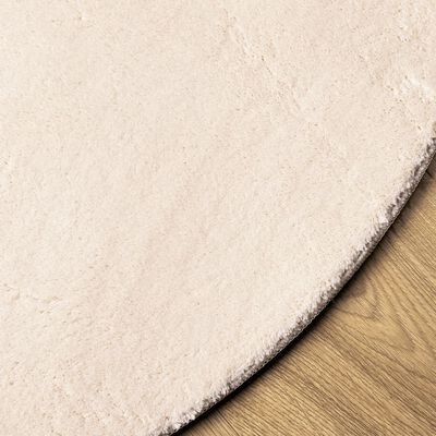 vidaXL Matto HUARTE lyhytnukkainen ja pestävä beige Ø 120 cm