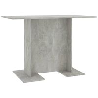 vidaXL Ruokapöytä betoninharmaa 110x60x75 cm tekninen puu
