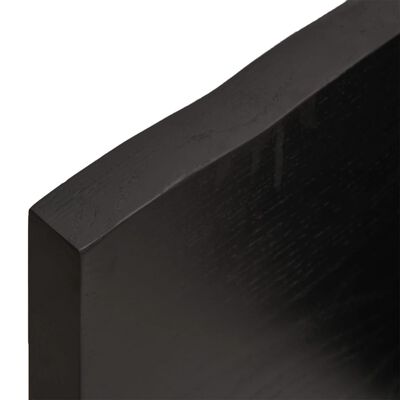 vidaXL Seinähylly tummanruskea 60x50x(2-4) cm käsitelty täystammi
