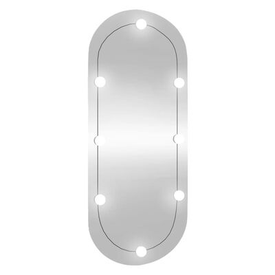 vidaXL Seinäpeili LED-valoilla 45x100 cm lasi ovaali
