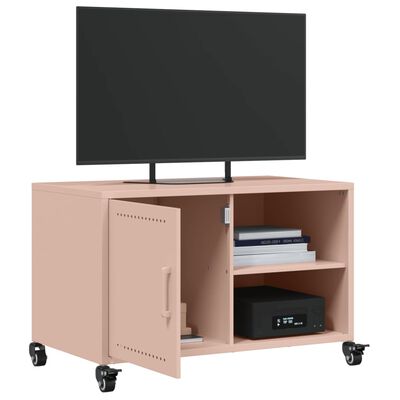 vidaXL TV-taso pinkki 68x39x43,5 cm teräs