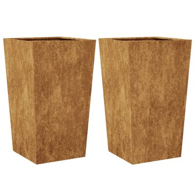 vidaXL Puutarhakukkalaatikot 2 kpl 45x45x75 cm Corten teräs