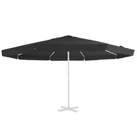 vidaXL Aurinkovarjon vaihtokangas musta 500 cm